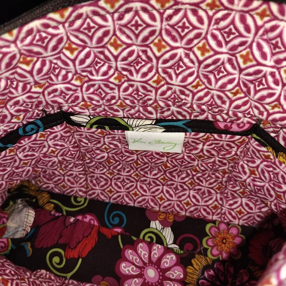 Vera Bradley Pink and Brown Floral Shoulder Bag - Picture 7 of 9